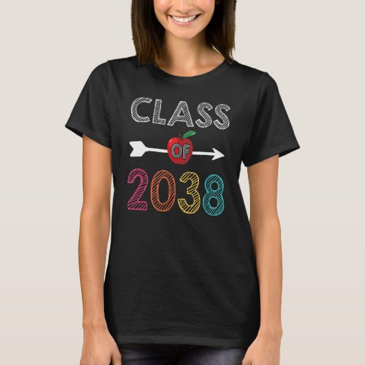 Class Of 2038  Pre K Graduate Preschool Graduation Tシャツ (正面)