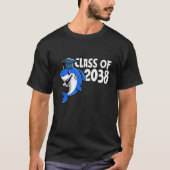 Class Of 2038 Shark Graduate Pre K Kindergarten Pr Tシャツ (正面)