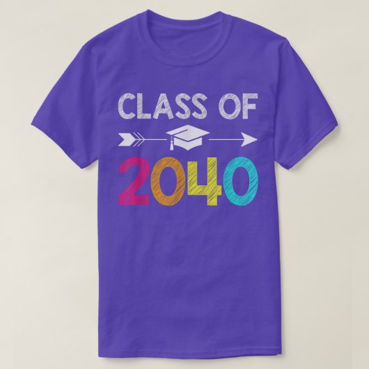 Class of 2040 Grow With Me Kindergarten Graduation Tシャツ (デザイン正面)