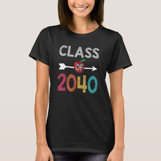Class Of 2040 Pre K Graduate Preschool Graduation Tシャツ (正面)