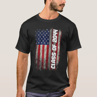 Class of 2044  Senior 2044 USA American Flag Tシャツ