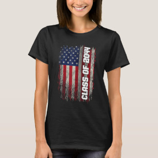 Class of 2044  Senior 2044 USA American Flag Tシャツ