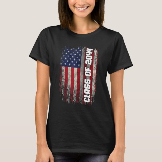 Class of 2044 Senior 2044 USA American Flag Tシャツ (正面)