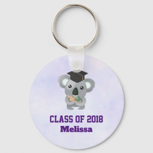 Class of 20xx Cute Koala Bear in Graduation Cap キーホルダー