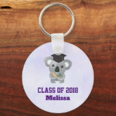 Class of 20xx Cute Koala Bear in Graduation Cap キーホルダー (正面)
