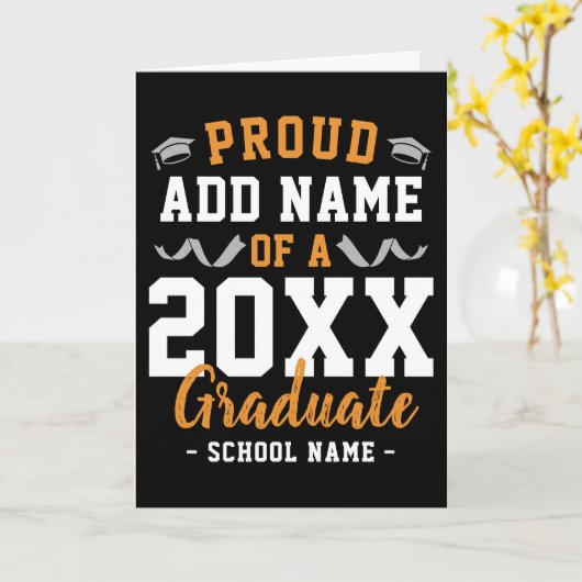 Class of A 2026 Graduation Party Custom Congrats カード (黄色い花)