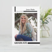 Class of Add Your Photos モダン Graduation 案内状 (スタンド正面)
