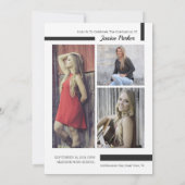 Class of Add Your Photos モダン Graduation 案内状 (裏面)