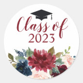 Class of Burgundyフローラ ラウンドシール (正面)