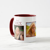 Class Of Graduate Maroon Photo Collage Mag マグカップ (正面左)