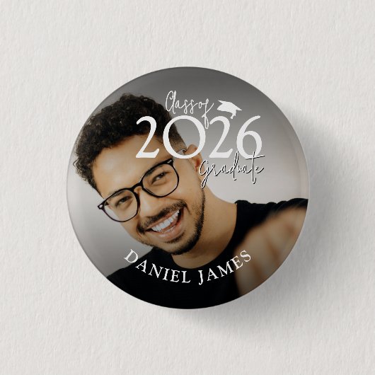 Class Of Graduate Photo Graduation 缶バッジ (正面)