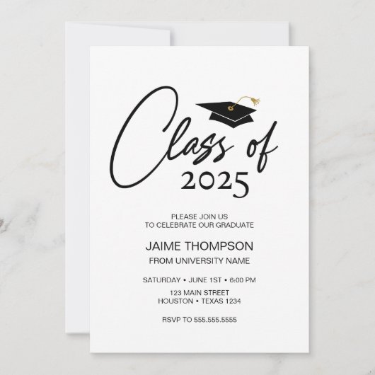Class of Modern Graduation Invitation 招待状 (正面)