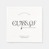Class Of | Modern Personalized Graduation Party スタンダードカクテルナプキン (正面)