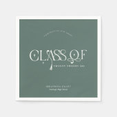 Class Of | Modern Personalized Graduation Party スタンダードカクテルナプキン (正面)