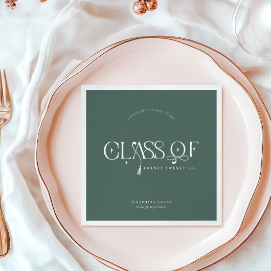 Class Of | Modern Personalized Graduation Party スタンダードカクテルナプキン