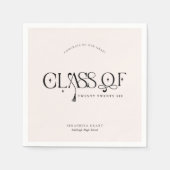 Class Of | Modern Personalized Graduation Party スタンダードカクテルナプキン (正面)