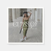 Class Of | Modern Personalized Graduation Photo スタンダードカクテルナプキン (正面)