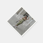 Class Of | Modern Personalized Graduation Photo スタンダードカクテルナプキン (角)