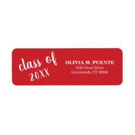 Class Of Redの卒業差出人住所 ラベル