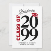 Class of Red Black Graduation 招待状 (正面)