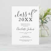 Class of Scriptハート写真卒業パーティー 招待状 (スタンド正面)