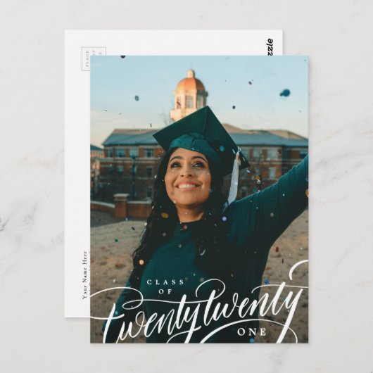 Class of Year写真卒業のお知らせ ポストカード (正面/裏面)