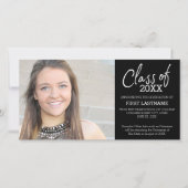 Class of Year卒業写真モダン発表 案内状 (正面)