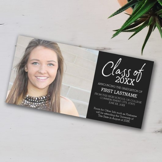 Class of Year卒業写真モダン発表 案内状