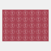 Class of Year Graduate Burgundy Whiteタイポグラフィ ラッピングペーパーシート (正面2)