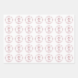 Class of Year Graduate Burgundy Whiteタイポグラフィ ラッピングペーパーシート