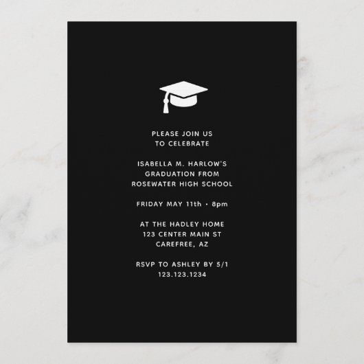 Class of Year Graduation Party 招待状 (裏面)