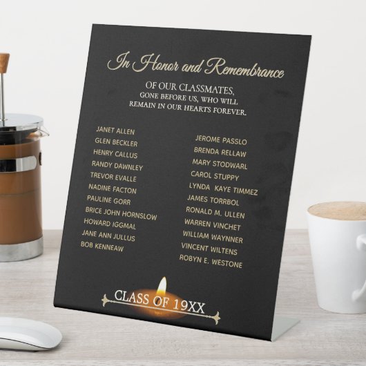 Class Reunion Classmate Memorial Tribute  台座サイン (インサイチュ)