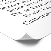 Class Reunion Memorial Classmate Names Candle Sign ポスター (角)