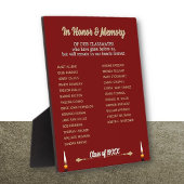 Class Reunion Memorial Tribute tabletop フォトプラーク