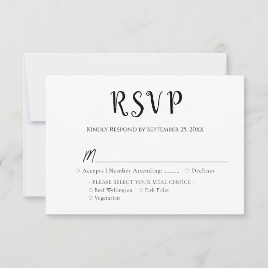 Class Reunion RSVP card (正面)