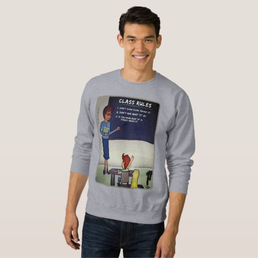 Class Rules Men's Gray Sweatshirt スウェットシャツ (正面フル)