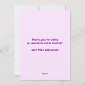 Class Valentines BEST CABBAGES IN PATCH Teacher シーズンカード (裏面)