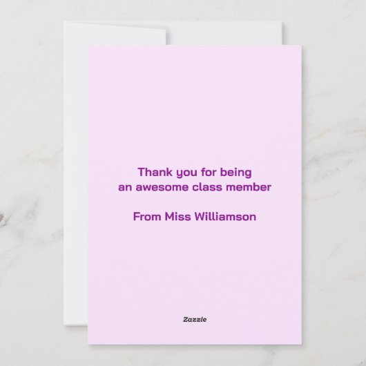 Class Valentines BEST CABBAGES IN PATCH Teacher シーズンカード (裏面)