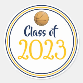 Class Year海軍と金ゴールド卒業 ラウンドシール