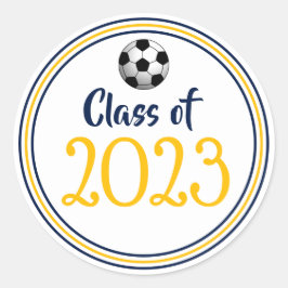 Class Year海軍と金ゴールド卒業 ラウンドシール