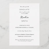 Class Year Foilの卒業発表 箔招待状 (裏面)