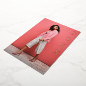 Class Year Foilの卒業発表 箔招待状 (回転した状態)