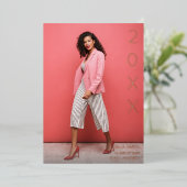 Class Year Foilの卒業発表 箔招待状 (立ち正面)