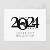 Class Year Grad Cap Tessel卒業ありがとう ポストカード (正面)