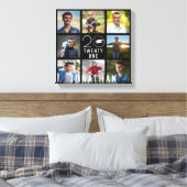 Class Year School 8 Photo Collage Gradation Black キャンバスプリント (インサイチュ (寝室))