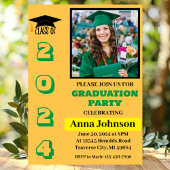 Class Year Yellow卒業パーティー招待状カード 招待状