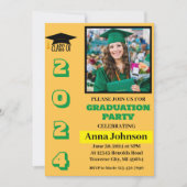 Class Year Yellow卒業パーティー招待状カード 招待状 (正面)