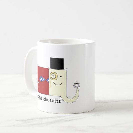 Classachusetts Massachusetts Mug コーヒーマグカップ (正面左)