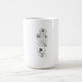 Classic 15 oz Floral Outline Mug コーヒーマグカップ (中央)