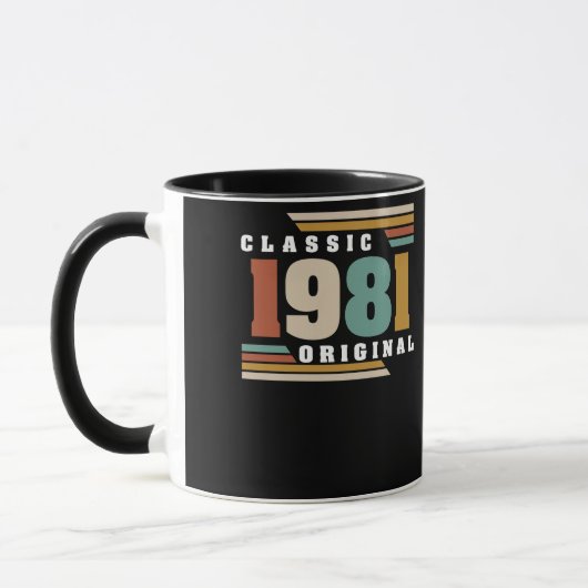 Classic 1981 Original 41st Birthday 41 Year Old マグカップ (左)